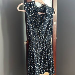 Kitty button up blue dress